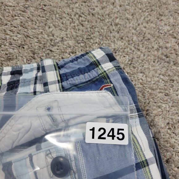 Hollister Cargo Shorts Mens 32 Blue Button Fly Skater Preppy Utility - Picture 8 of 8